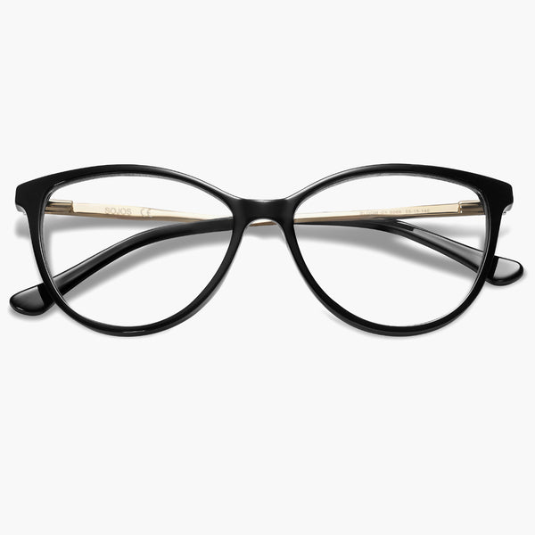 Sojos Blooming Eyeglasses Black Frame