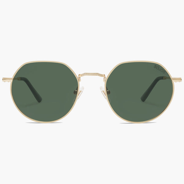 Sojos BREEZE Sunglasses Gold Frame Grey Lens