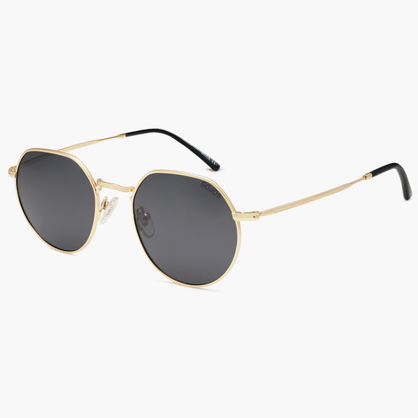 Sojos BREEZE Sunglasses Gold Frame Grey Lens