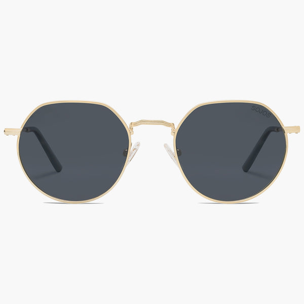 sojos BREEZE Sunglasses Gold Frame Grey Lens