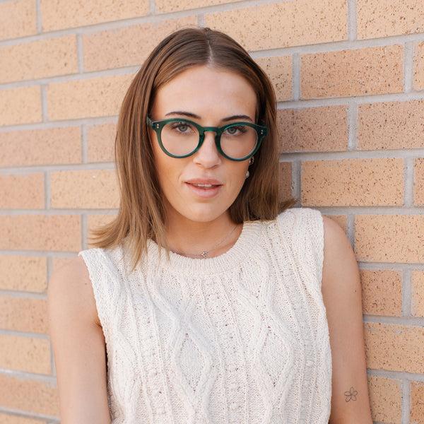 Sojos Brielle Eyeglasses Green Frame