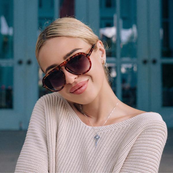 Sojos DOROTHY Sunglasses Black Frame Grey Lens