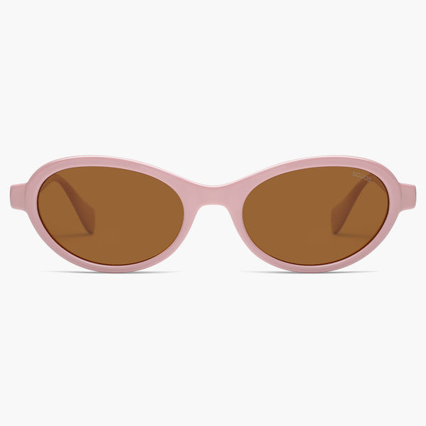 sojos Echo Sunglasses Pink Frame Brown Lens