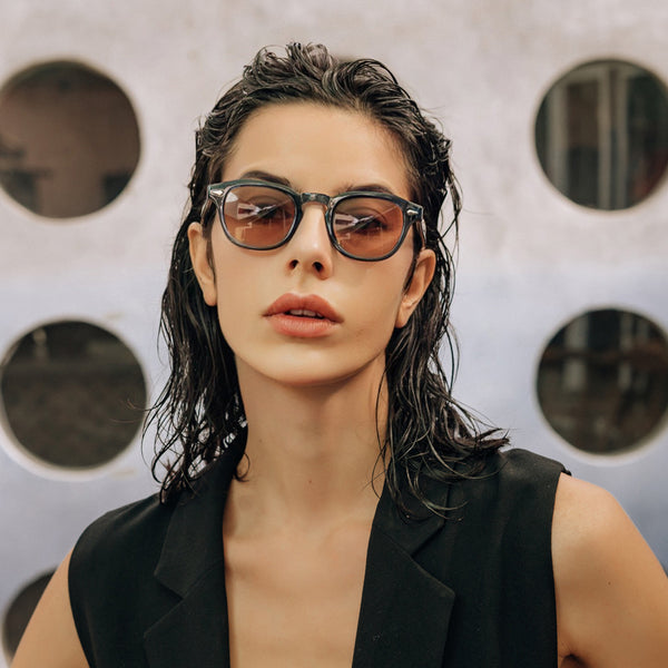 Sojos EDDEY Sunglasses Black Frame Grey Lens