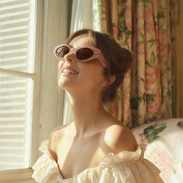 sojos Enchanted Sunglasses Pink Frame Brown Lens