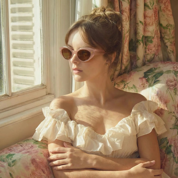 sojos Enchanted Sunglasses Pink Frame Brown Lens