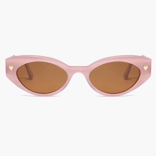 sojos Enchanted Sunglasses Pink Frame Brown Lens