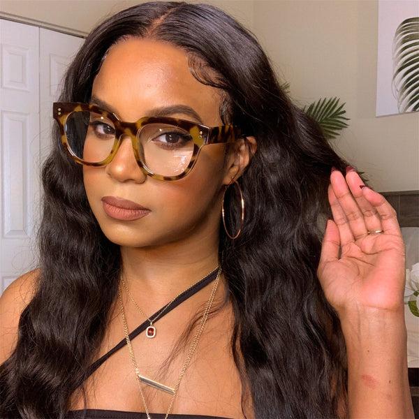 Sojos Forward Eyeglasses Black Frame