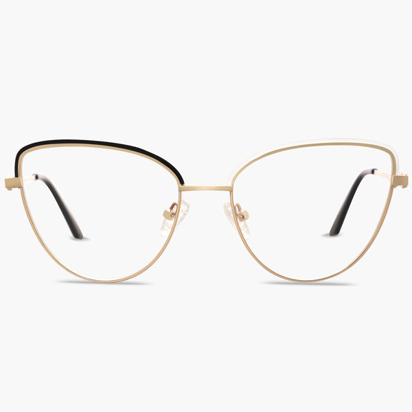 sojos Haze Eyeglasses Black and White Frame