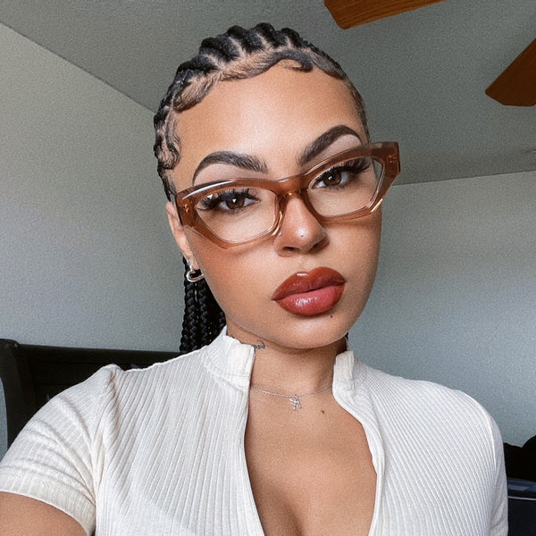 Sojos Heartbeat Eyeglasses Clear Brown Frame