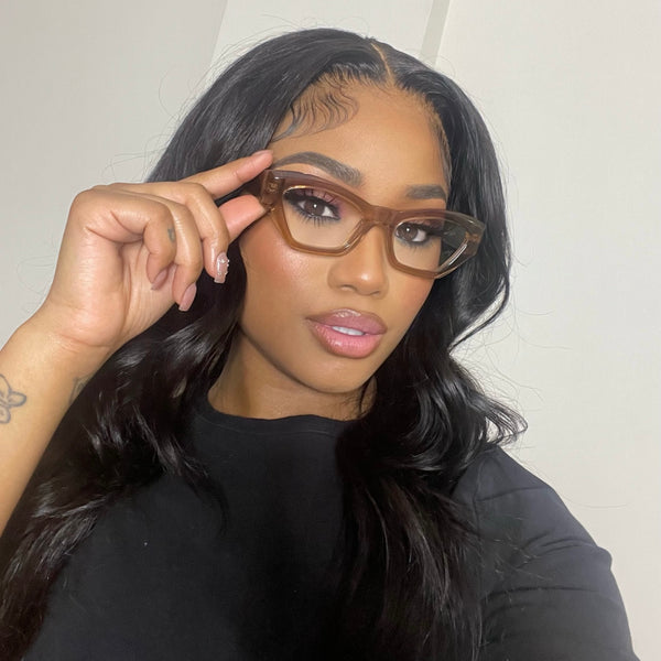 Sojos Heartbeat Eyeglasses Clear Brown Frame