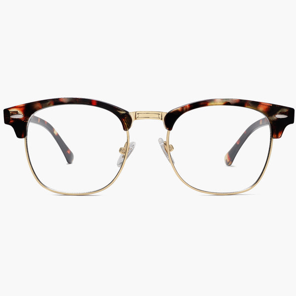 Sojos Immortals Eyeglasses Black Frame Gold Rim