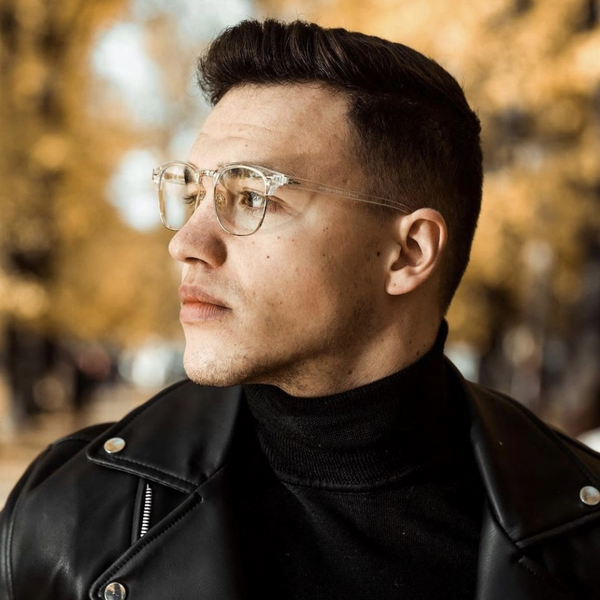 Sojos Immortals Eyeglasses Black Frame Gold Rim