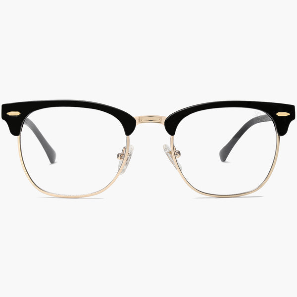 sojos Immortals Eyeglasses Black Frame Gold Rim