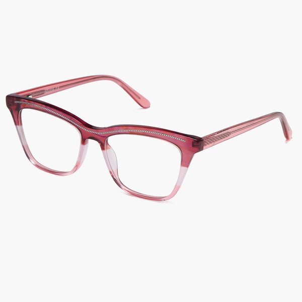 Sojos Innovate Eyeglasses Red Pink Frame