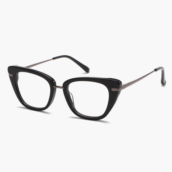 Sojos Ivory Eyeglasses Black Frame