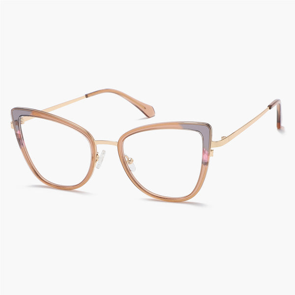 Sojos Jennifer Eyeglasses Clear Brown Frame