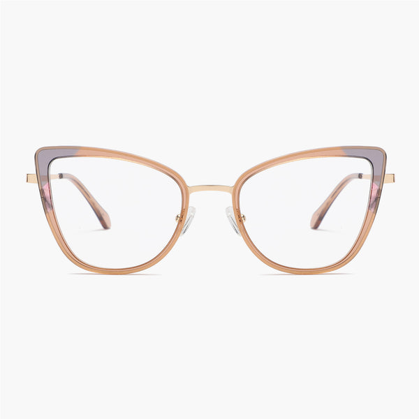 sojos Jennifer Eyeglasses Clear Brown Frame