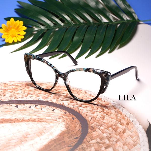 Sojos LILA Eyeglasses Black And Green Frame
