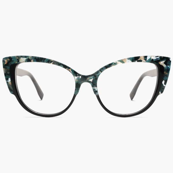 sojos LILA Eyeglasses Black and Green Frame