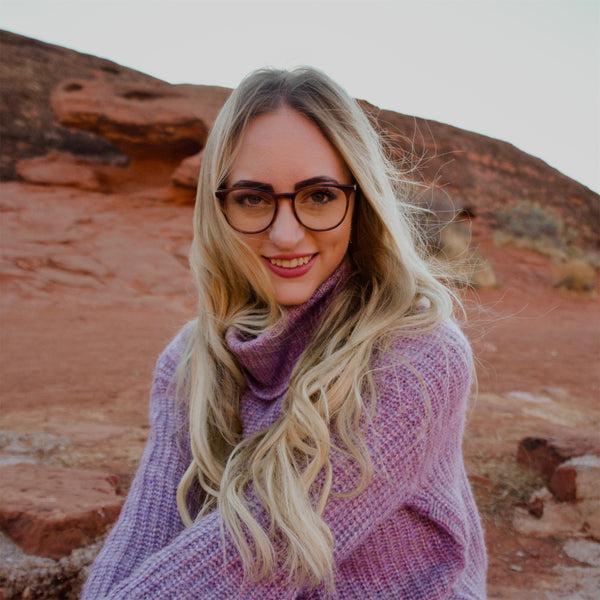 Sojos Met Again Eyeglasses Brown Pattern Frame