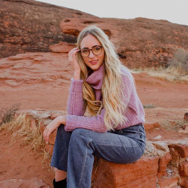 Sojos Met Again Eyeglasses Brown Pattern Frame