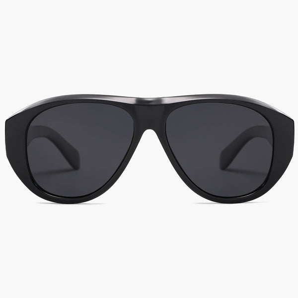 sojos PLENTY Sunglasses Black Frame Grey Lens
