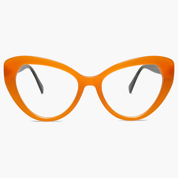 Sojos Seve Eyeglasses Clear Brown Frame