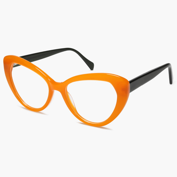 Sojos Seve Eyeglasses Clear Brown Frame