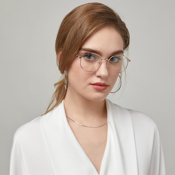 Sojos She Young Eyeglasses Gold Frame