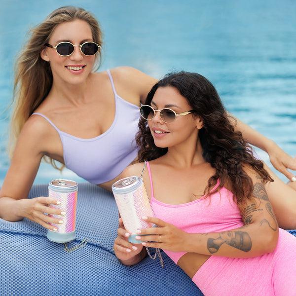 Sojos SJ1224 Sunglasses Gold Frame Grey Lens