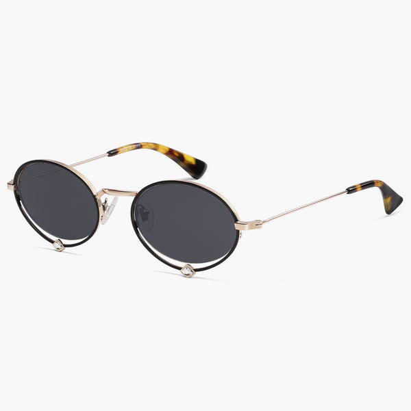 Sojos SJ1240 Sunglasses Gold Frame Grey Lens