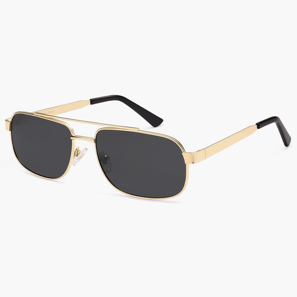 Sojos SJ1250 Sunglasses Gold Frame Grey Lens