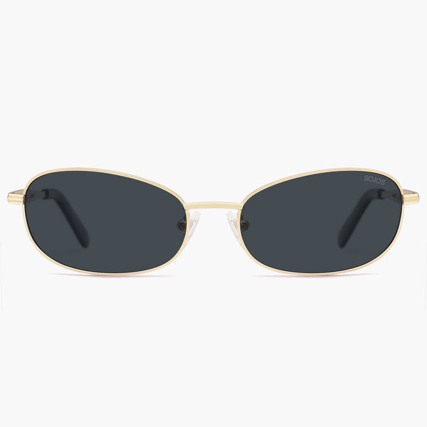 sojos SJ1263 Sunglasses Gold Frame Grey Lens