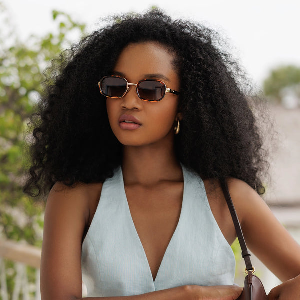 Sojos SJ1291 Sunglasses Gold & Black Rim/Grey Lenses