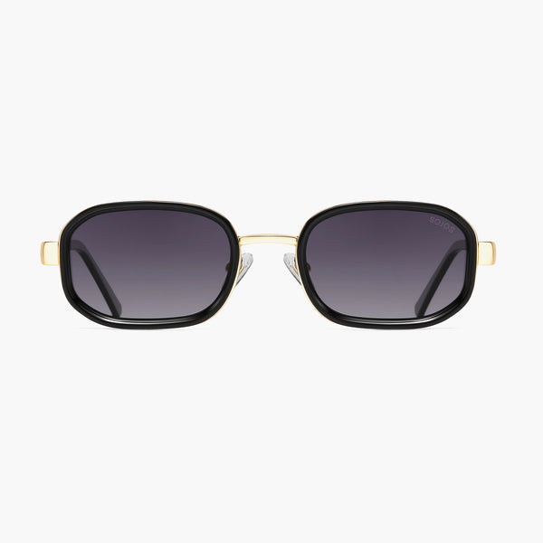 sojos SJ1291 Sunglasses Gold & Black Rim/Grey Lenses