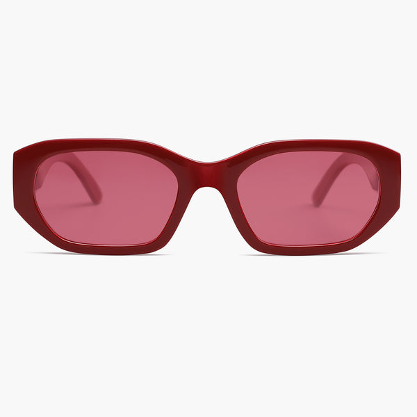 sojos SJ2324 Sunglasses Red Frame Red Lens