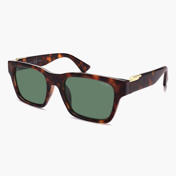 Sojos SJ2622 Sunglasses Tortoise Frame Green Lens