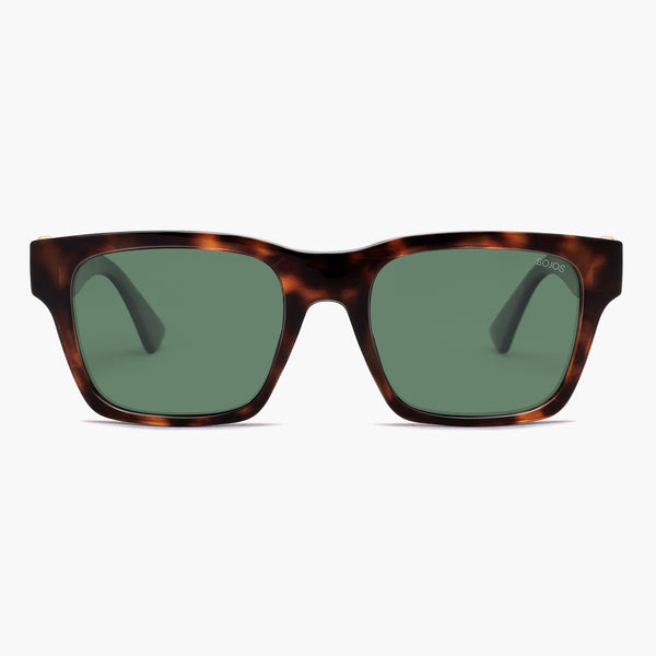 sojos SJ2622 Sunglasses Tortoise Frame Green Lens