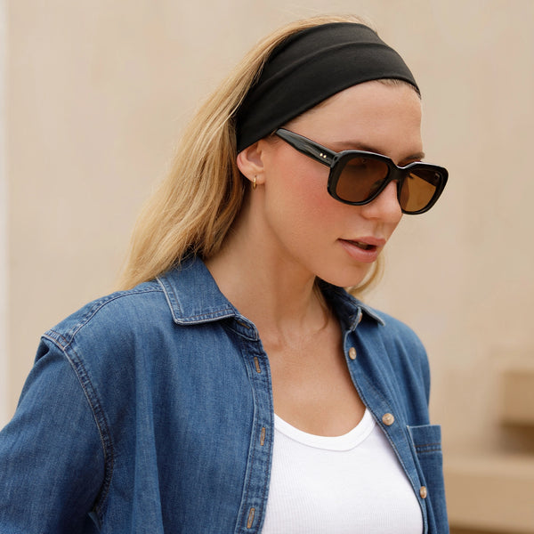 Sojos SJ2635 Sunglasses Black Frame Brown Lens