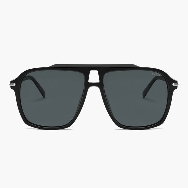 sojos SJ2647 Sunglasses Black Frame Grey Lens