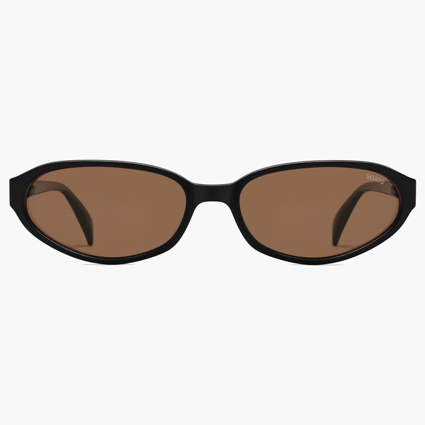 sojos SJ2660 Sunglasses Black Frame Brown Lens
