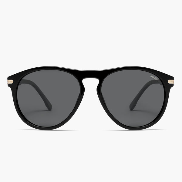 sojos SJ2669 Sunglasses Black Frame Grey Lens