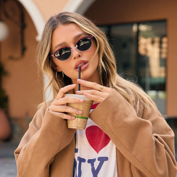 Sojos SJ2687 Sunglasses Red Frame Grey Lens