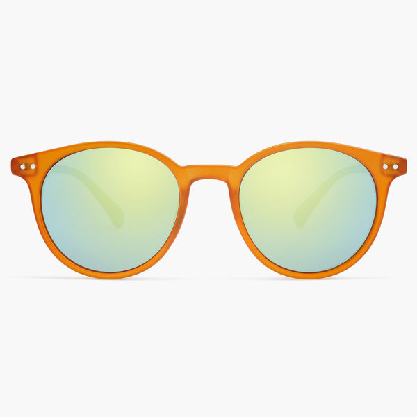 sojos SJTR2113 Sunglasses Orange Frame Blue Lens