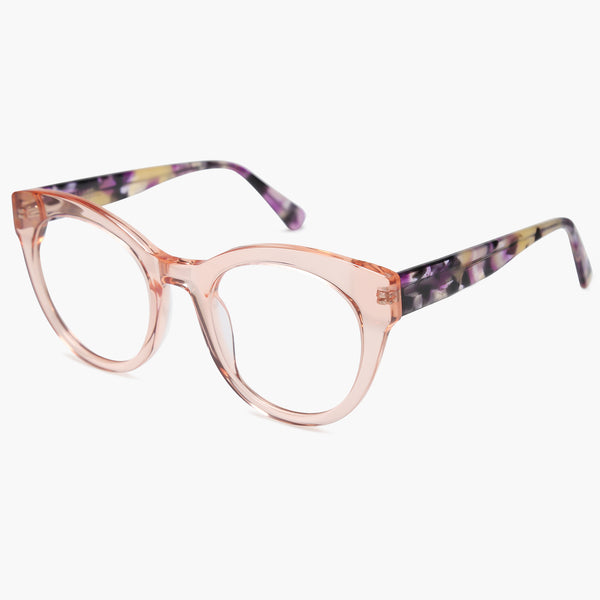 Sojos Sunburst Eyeglasses Clear Brown Frame