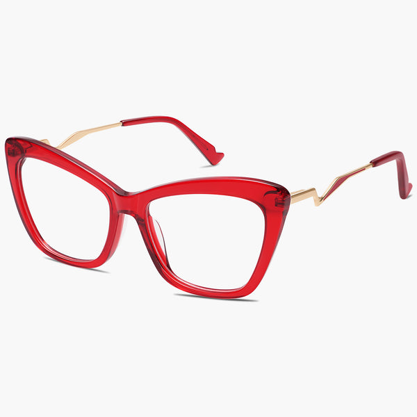 Sojos Tale Eyeglasses Red Frame