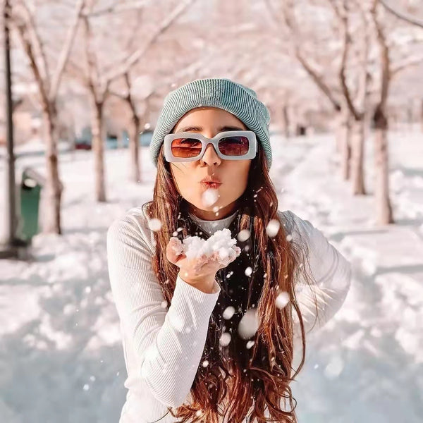 Sojos Sylvia Sunglasses Beige Frame Gradient Brown Lens