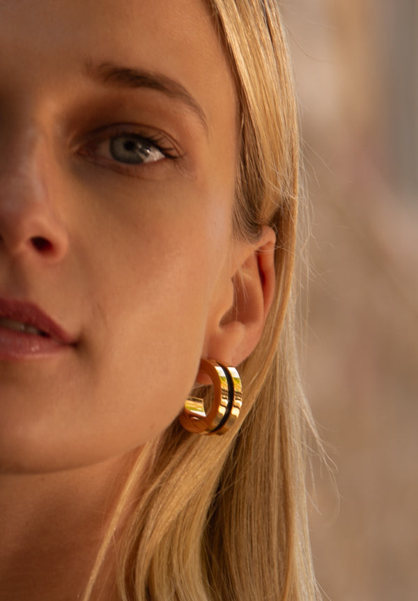 Soko Anga Inlay Hoop Earrings Earrings