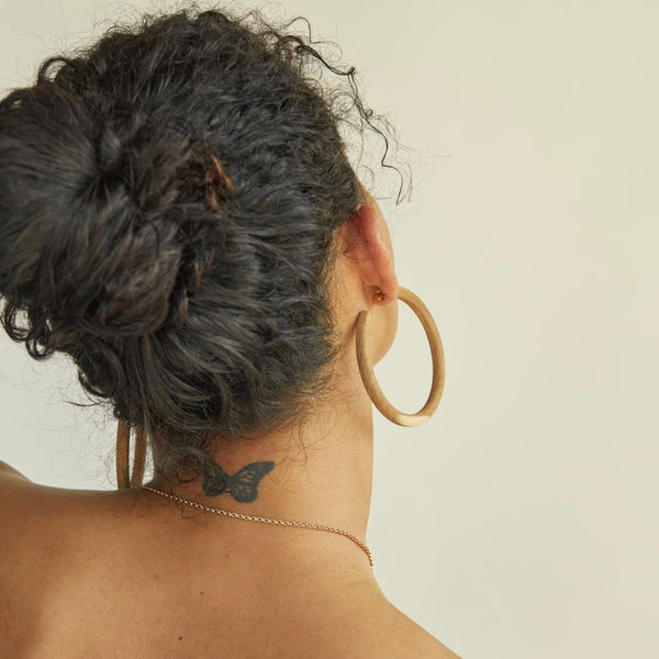 Soko Arlie Maxi Teak Hoop Earrings Earrings